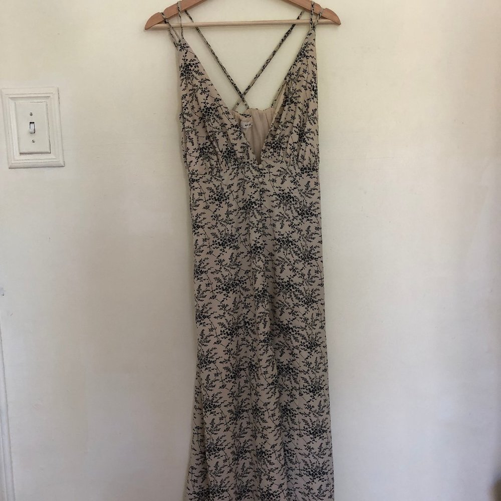 Mod Ref Cream Floral Maxi Dress
